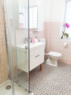 Badezimmer der Ferienwohnung, © Sonja Lange Badezimmer der Ferienwohnung, © Sonja Lange