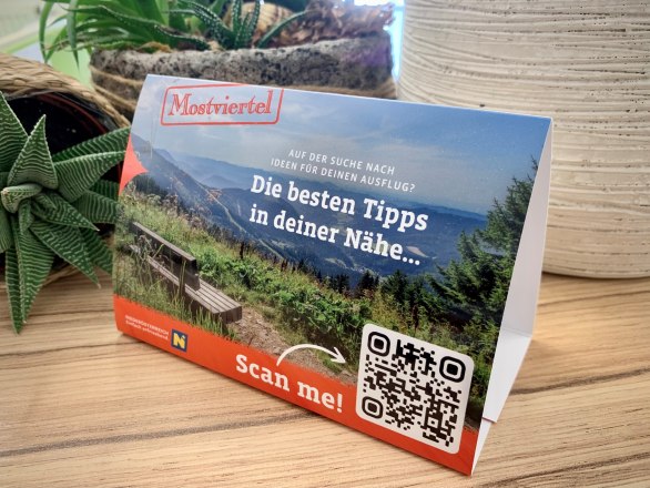 Tischaufsteller Wandern, © Mostviertel Tourismus Tischaufsteller Wandern, © Mostviertel Tourismus