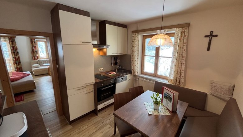 Esseecke in der Sonnigen Ferienwohnung im Glockriegl, © Angelika Grasberger Esseecke in der Sonnigen Ferienwohnung im Glockriegl, © Angelika Grasberger