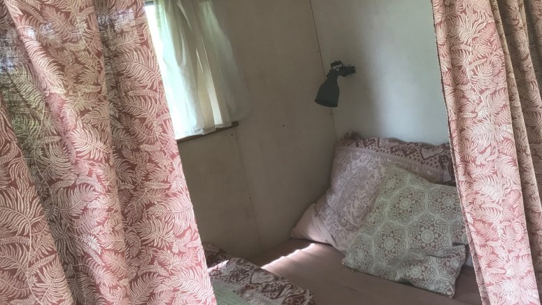 Schlafkoje in Leopold- dem Lamahütewagen, © lamawanderland Schlafkoje in Leopold- dem Lamahütewagen, © lamawanderland