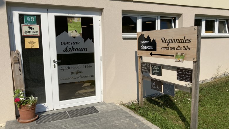 Eingang Regionalladen "Von uns Dahoam", © Julia Rabl Eingang Regionalladen "Von uns Dahoam", © Julia Rabl