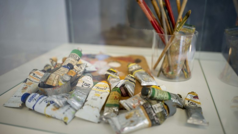 Painting utensils Oskar Kokoschka House, © Robert Herbst Painting utensils Oskar Kokoschka House, © Robert Herbst