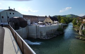 Viewing platform at the Scheibbs Ceramics Museum / Brandstatt hydroelectric power station / Heuberg Bridge, © Stadtgemeinde Scheibbs Viewing platform at the Scheibbs Ceramics Museum / Brandstatt hydroelectric power station / Heuberg Bridge, © Stadtgemeinde Scheibbs