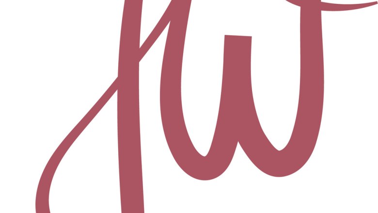 Logo mit den Buchstaben J und W in roter Schrift.