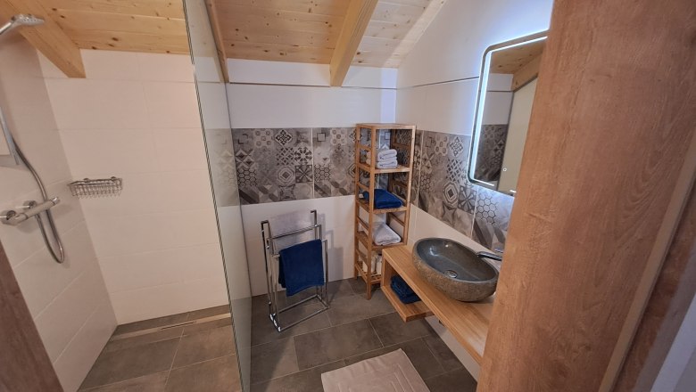 Badezimmer Obergeschoss, © Oberschindlberg