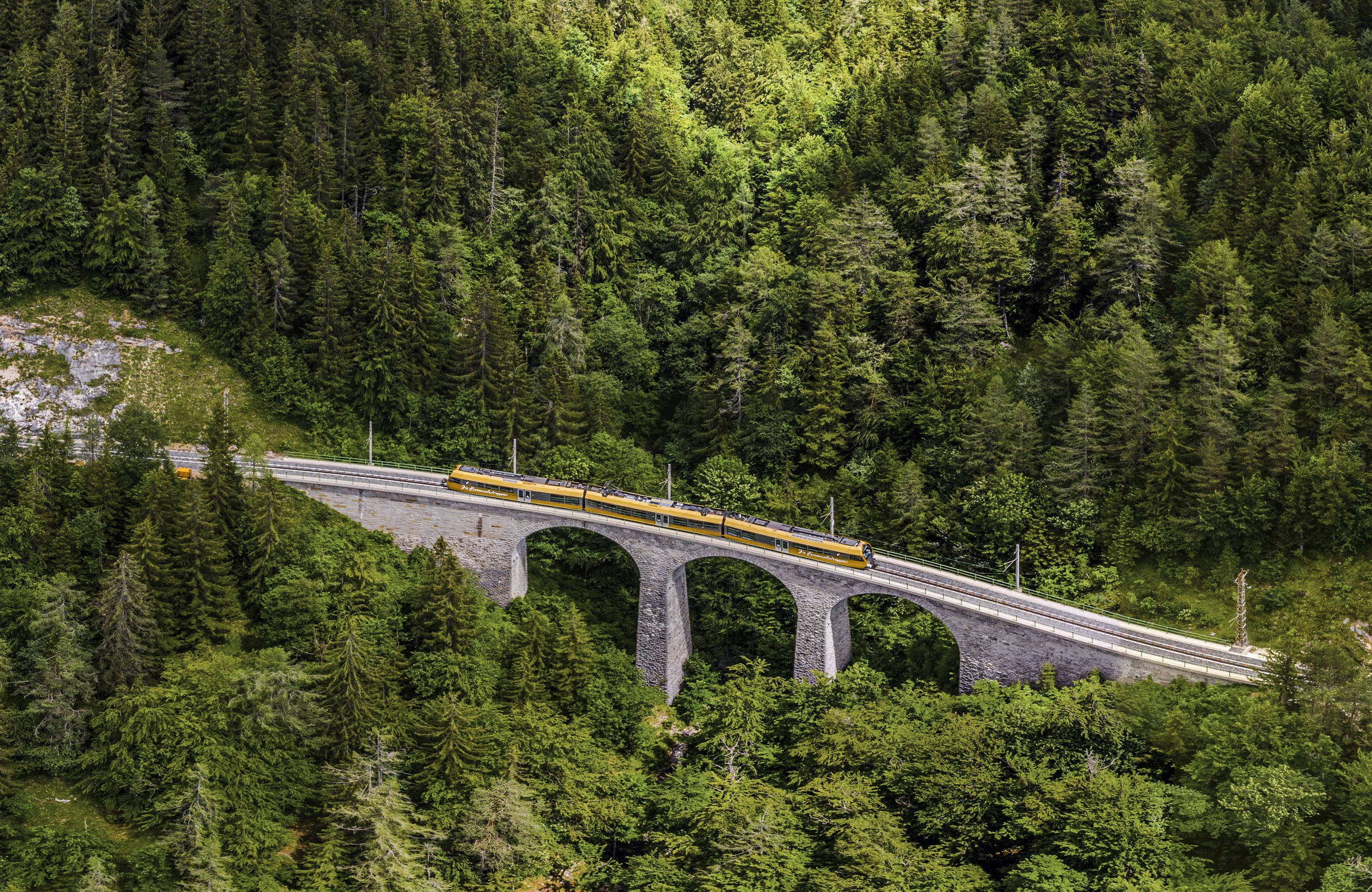 Luftaufnahme zur Mariazellerbahn