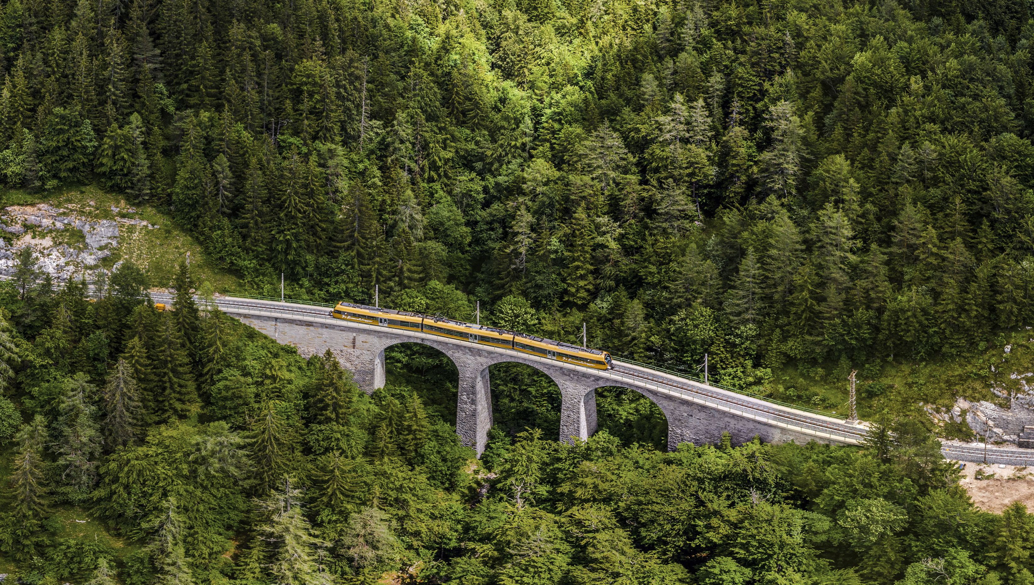 Luftaufnahme zur Mariazellerbahn