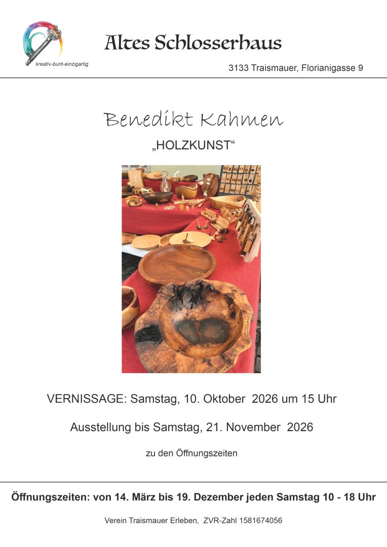 Plakat Ausstellung Benedikt Kahmen