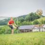Playing football on a special pitch, &copy; Einkehrhof Poggau