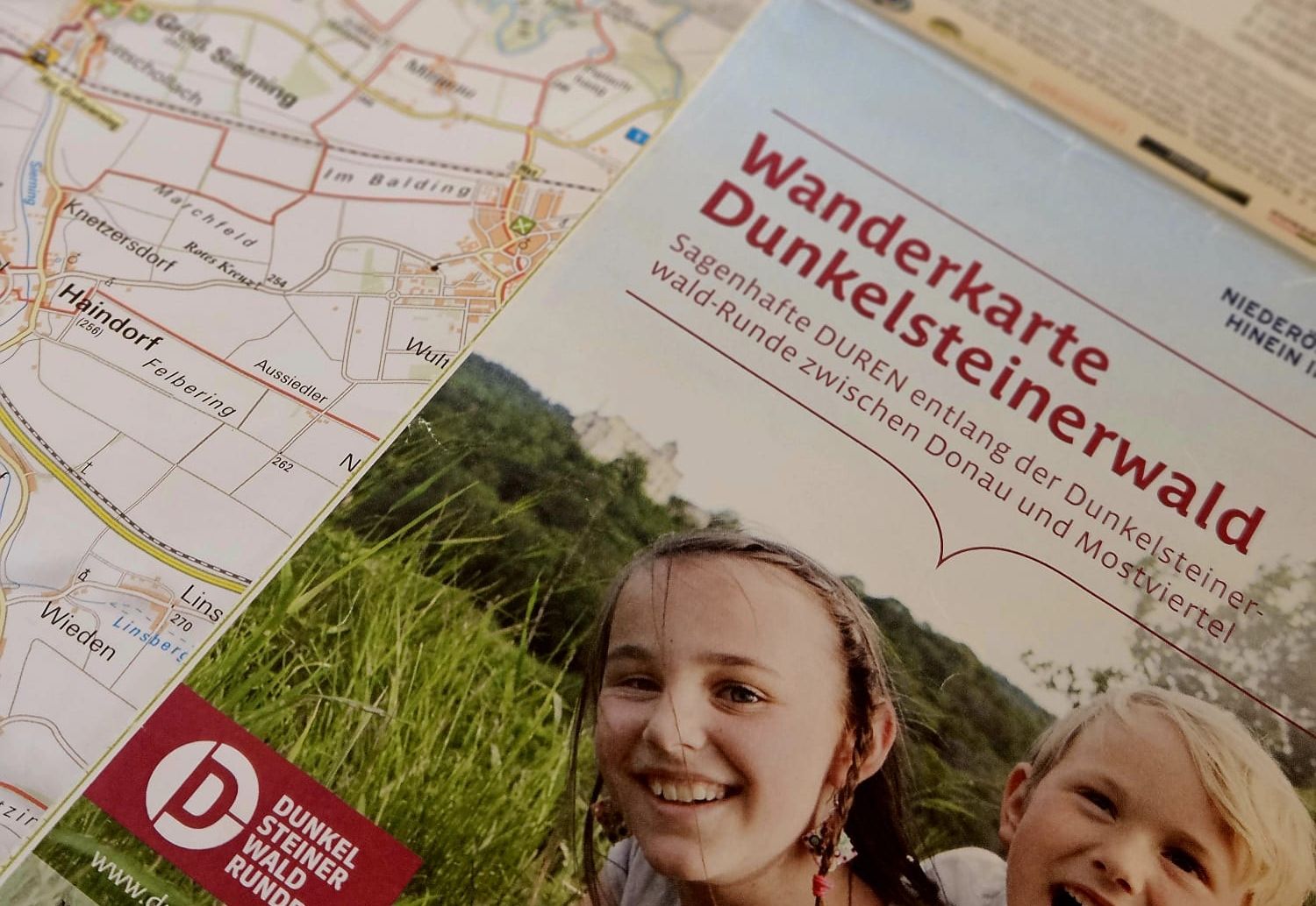ein Ausschnitt der Wanderkarte Dunkelsteienrwald