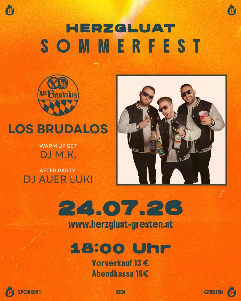 Los Brudalos und HERZGLUAT Gresten Sommerfest 2026