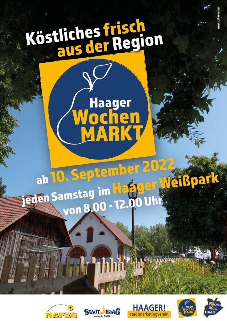 Plakat zum Wochenmarkt