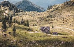 Ybbstalerhütte auf der Dürrensteinalm im Mostviertel nahe dem Lunzer See.
