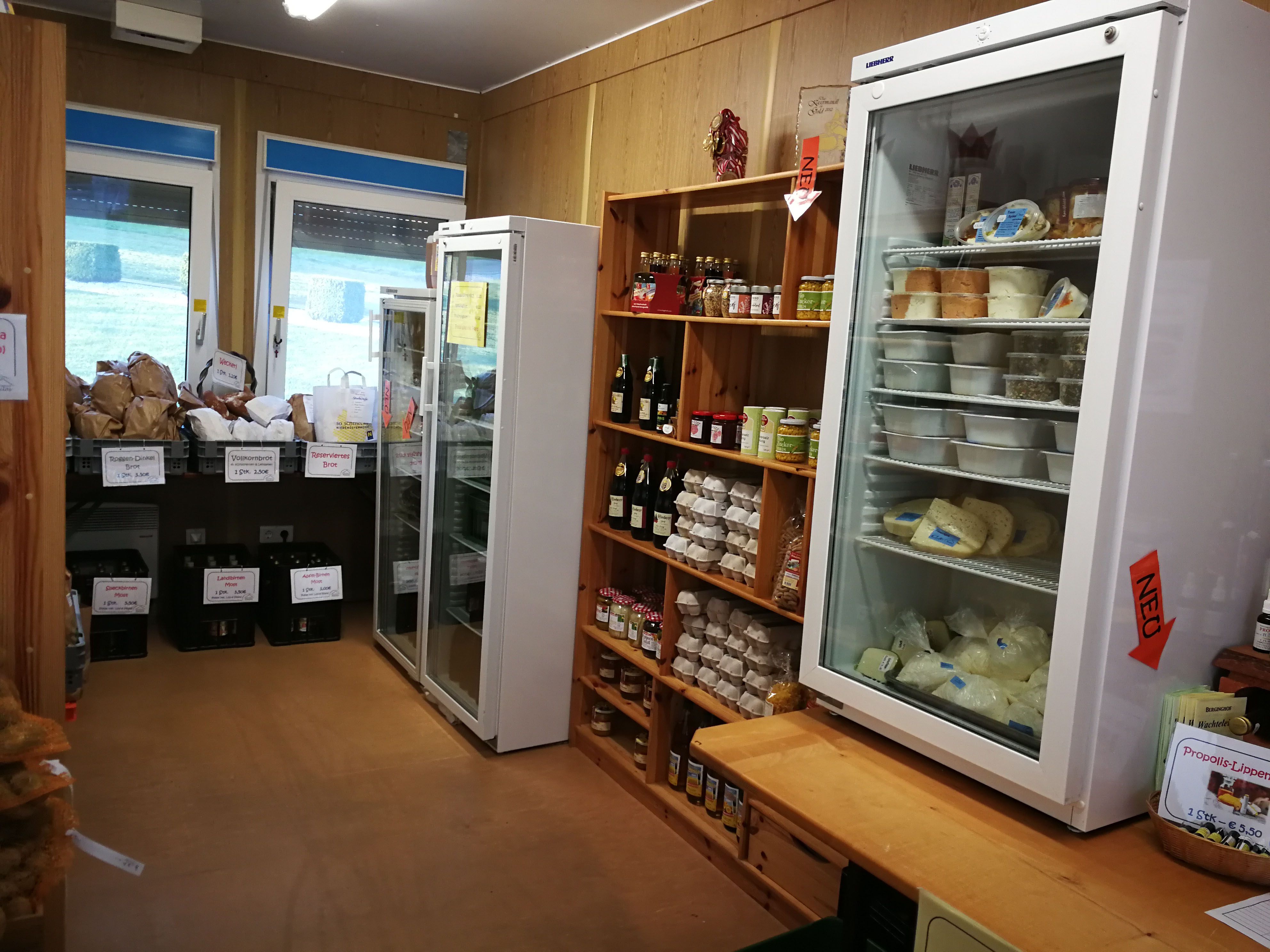 Produkte im Ab Hof Verkauf Heilos