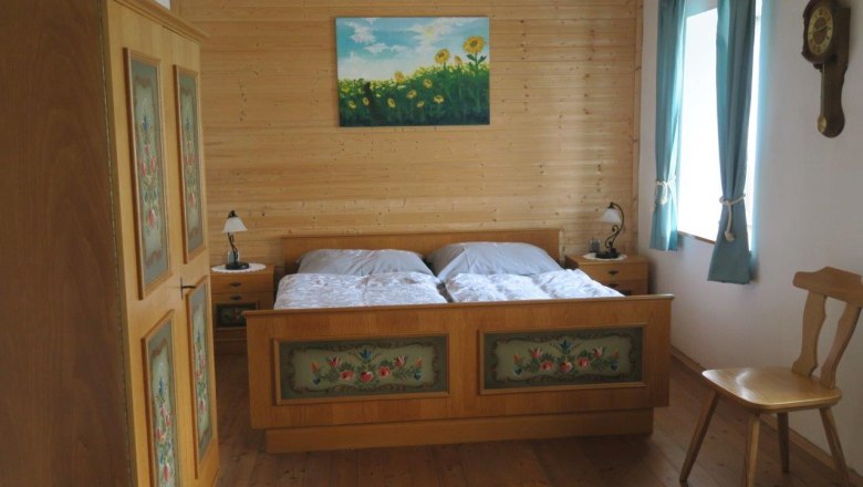 Ferienhaus Dörrmühle- Schlafzimmer im Erdgeschoß, © Veronika Umgeher