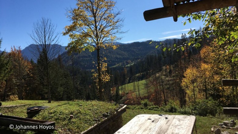 Holzknechthuette_Aussicht_Herbst, © Johannes Hoyos