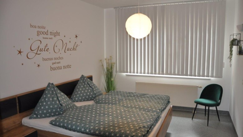 Schlafzimmer Apartment Auszeit, © Krippl Schlafzimmer Apartment Auszeit, © Krippl