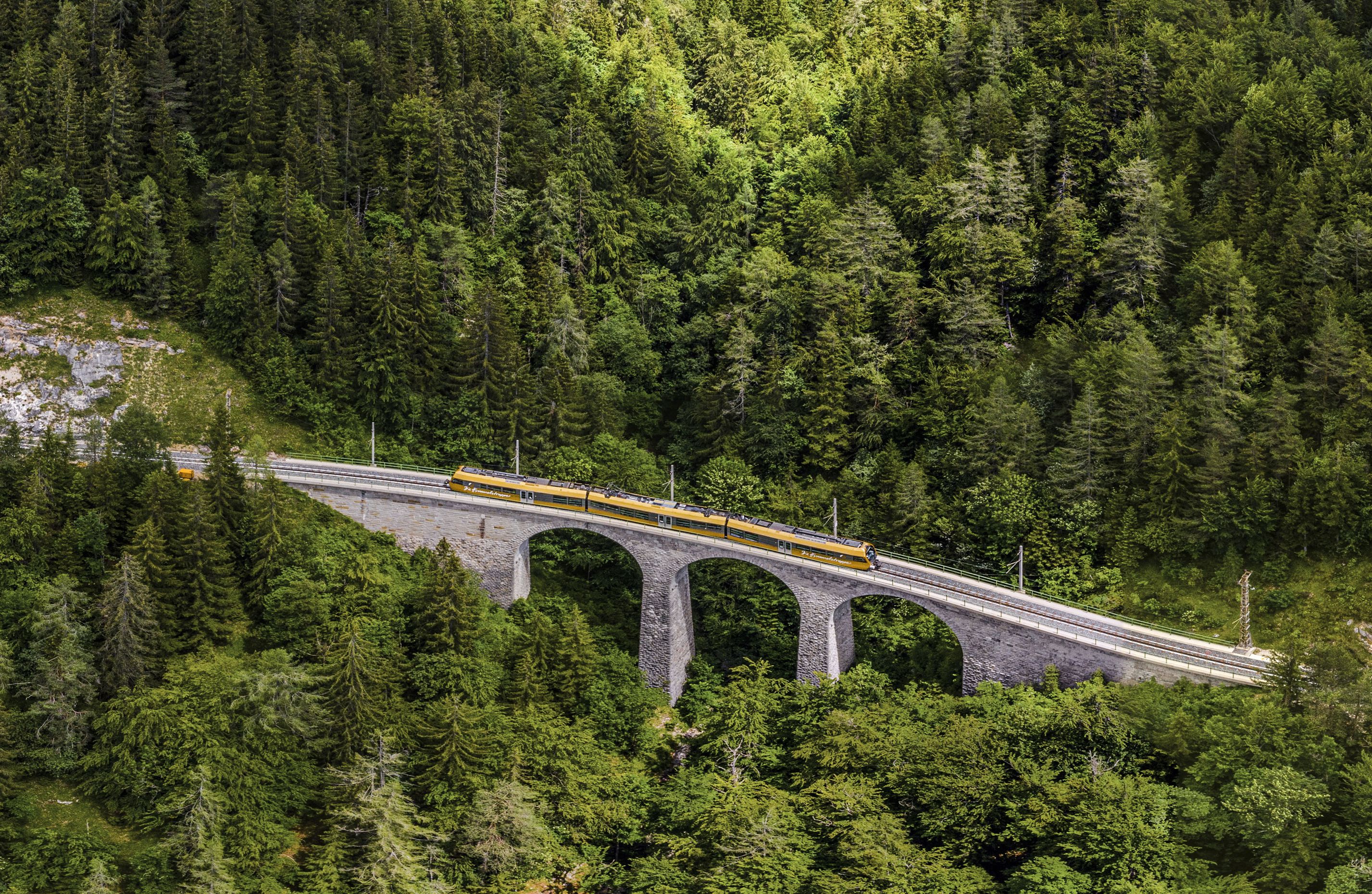Luftaufnahme zur Mariazellerbahn