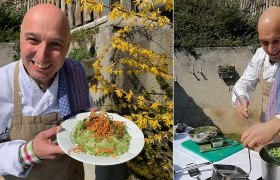 Küchenprofi Hubert Kalteis kredenzt Bärlauchnockerl mit Schmelzkäse, © Kalteis