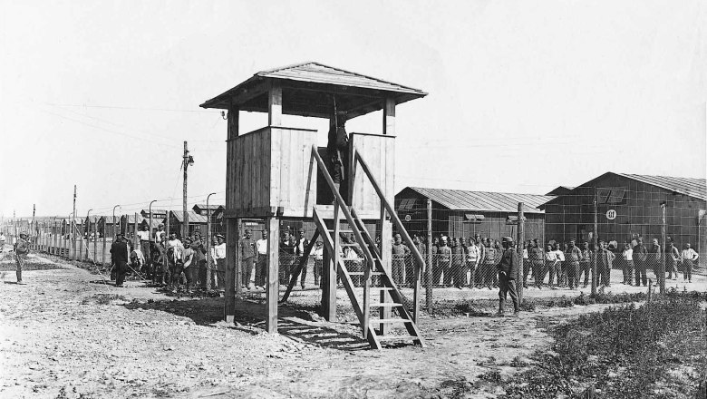 Lagerzaun und Postenhütte des Kriegsgefangenenlagers in Schauboden, © Stadtgemeinde Wieselburg