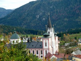 Wunderbarer Ausblick auf die Wallfahrtsbasilika Mariazell, © Mostviertel - OÖ Mariazellerweg