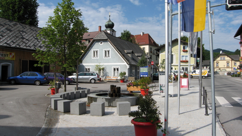 Marktplatz mit Brunnen, &copy; Marktgemeinde St. Aegyd