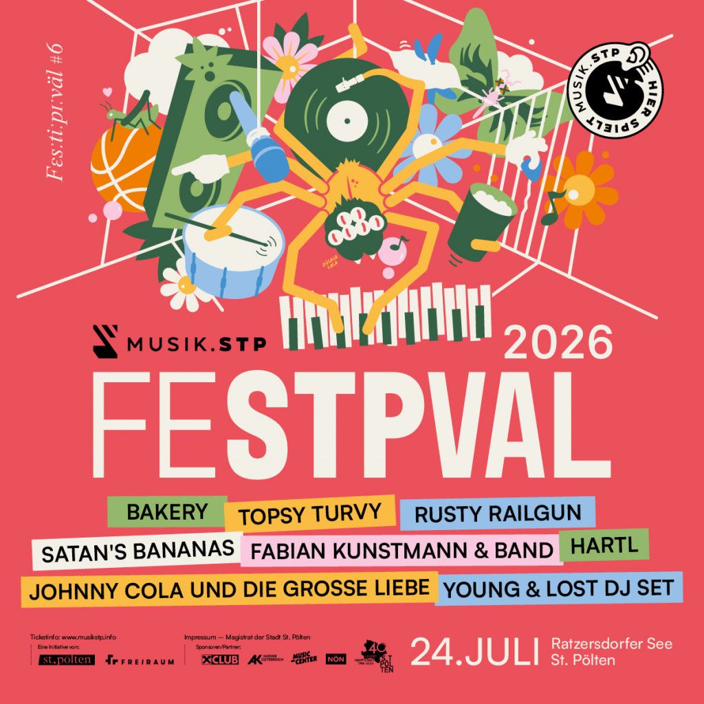 Das musik.stp FeSTPval 2026 mit spannenden live Acts aus der Hauptstadtregion von Hip-Hop bis Rock
