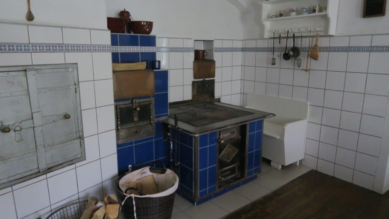Ferienhaus Dörrmühle- Küche mit Holzofen, © Veronika Umgeher