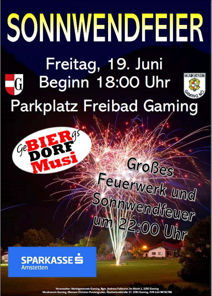 Am 19. Juni 2026 am Parkplatz beim Freibad.