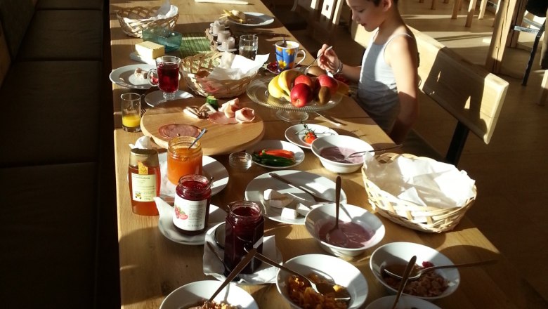 Tasty breakfast for young and old, &copy; Fam. Helmel