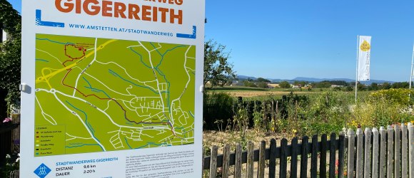 Eine durchgängige Beschilderung zeigt den Weg, © Stadtmarketing Amstetten