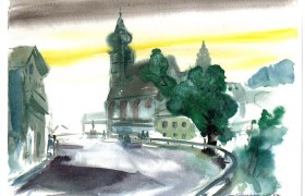 Watercolor by Sepp Gamsj&auml;ger, &copy; gamsburg.at
