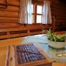 Dining table in the log cabin, &copy; Magdalena Steindl