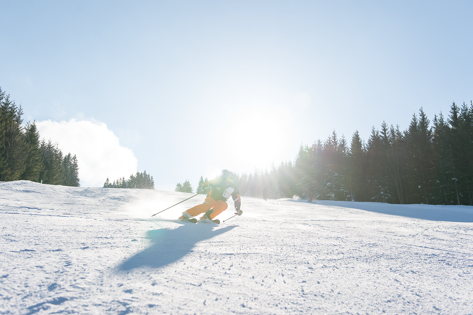Die strahlende Sonne über den schneebedeckten Hängen lädt zu einem unvergesslichen Skitag ein. Frische Bergluft und die sanften Kurven der Pisten versprechen ein Abenteuer für alle Wintersportliebhaber. Hier, umgeben von majestätischen Tannen, wird jeder Schwung zum Genuss.