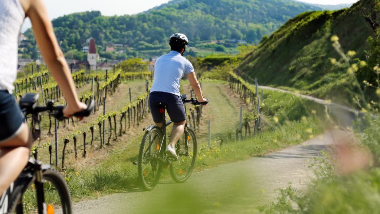 Zahlreiche Radwege laden zu Erkundungstouren durch das Weinbaugebiet, © weinfranz.at