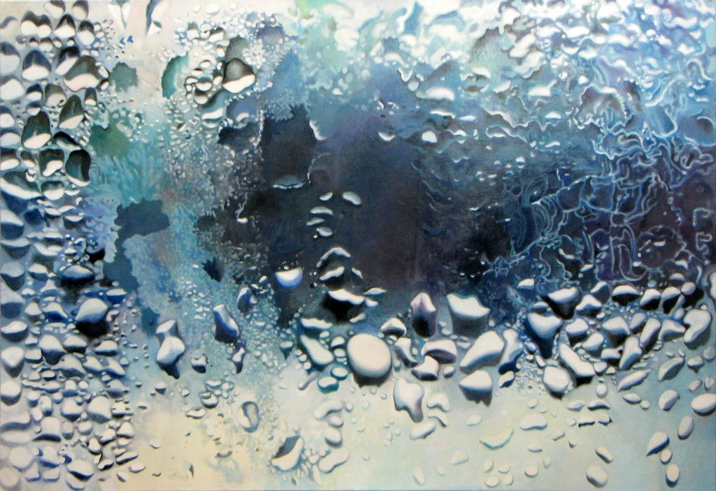 „new drops II “, 2018 Öl auf Leinwand 110 x 160 cm